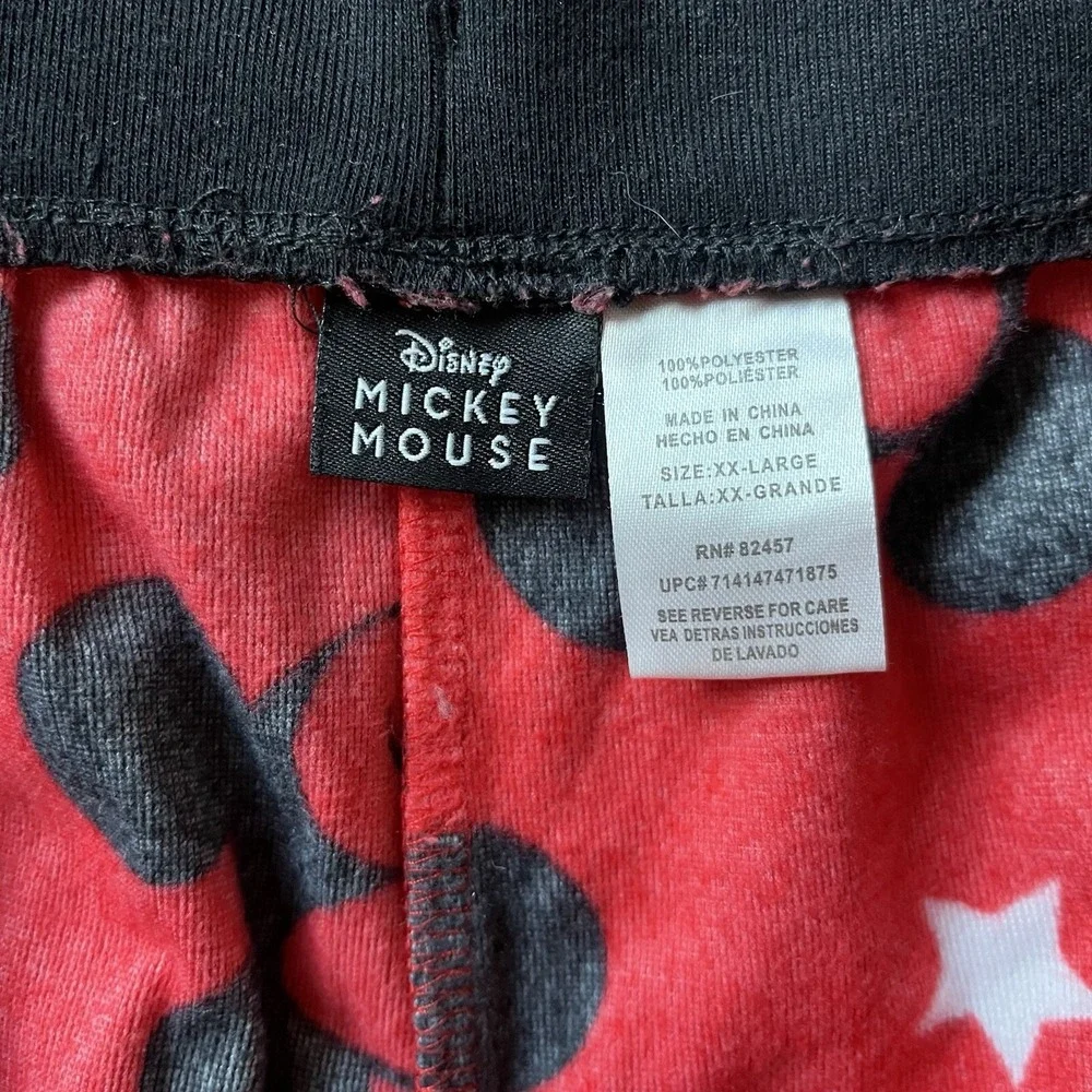 Disney Mickey Mouse Red Lounger Sleep Pants Ultra‎ Soft Size XXL - Picture 3 of 5
